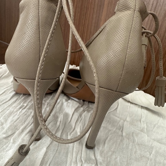 Banana Republic Madi Ankle Wrap High Heels in Grey Taupe - Picture 3 of 7